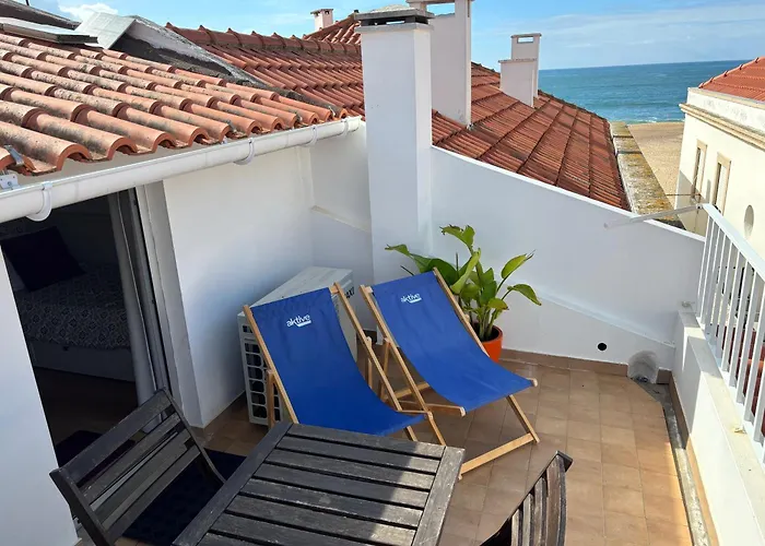 아파트 Casa Na Onda Liberdade-amazing Sea View 나자레